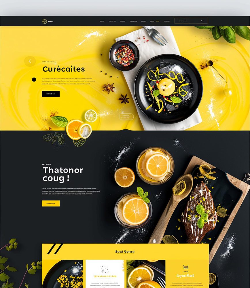 resturant web design display