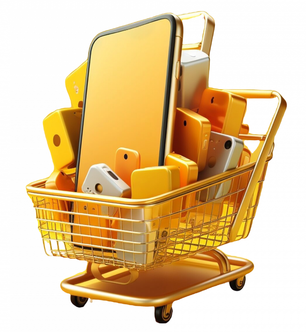 3d rendering of cartoon shopping cart cencept of shopify app development