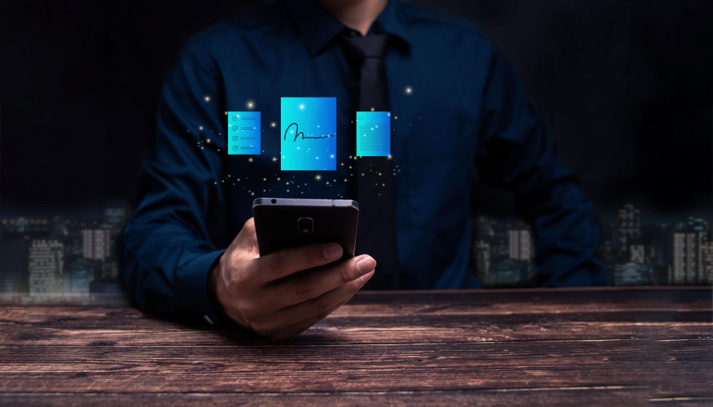 Closeup of a man looking at the virtual tasks app development platform