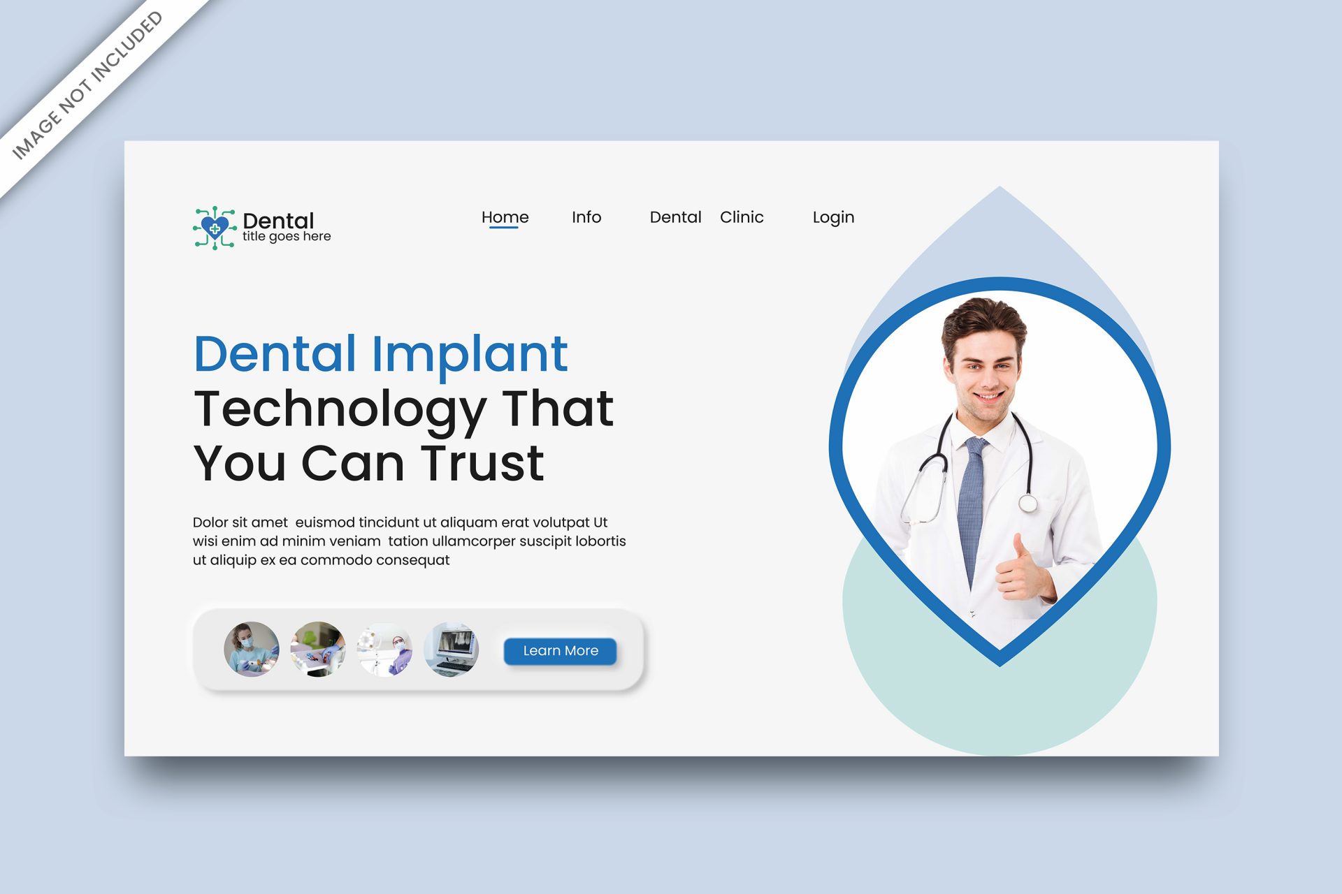 beautiful dental web design on computer screen