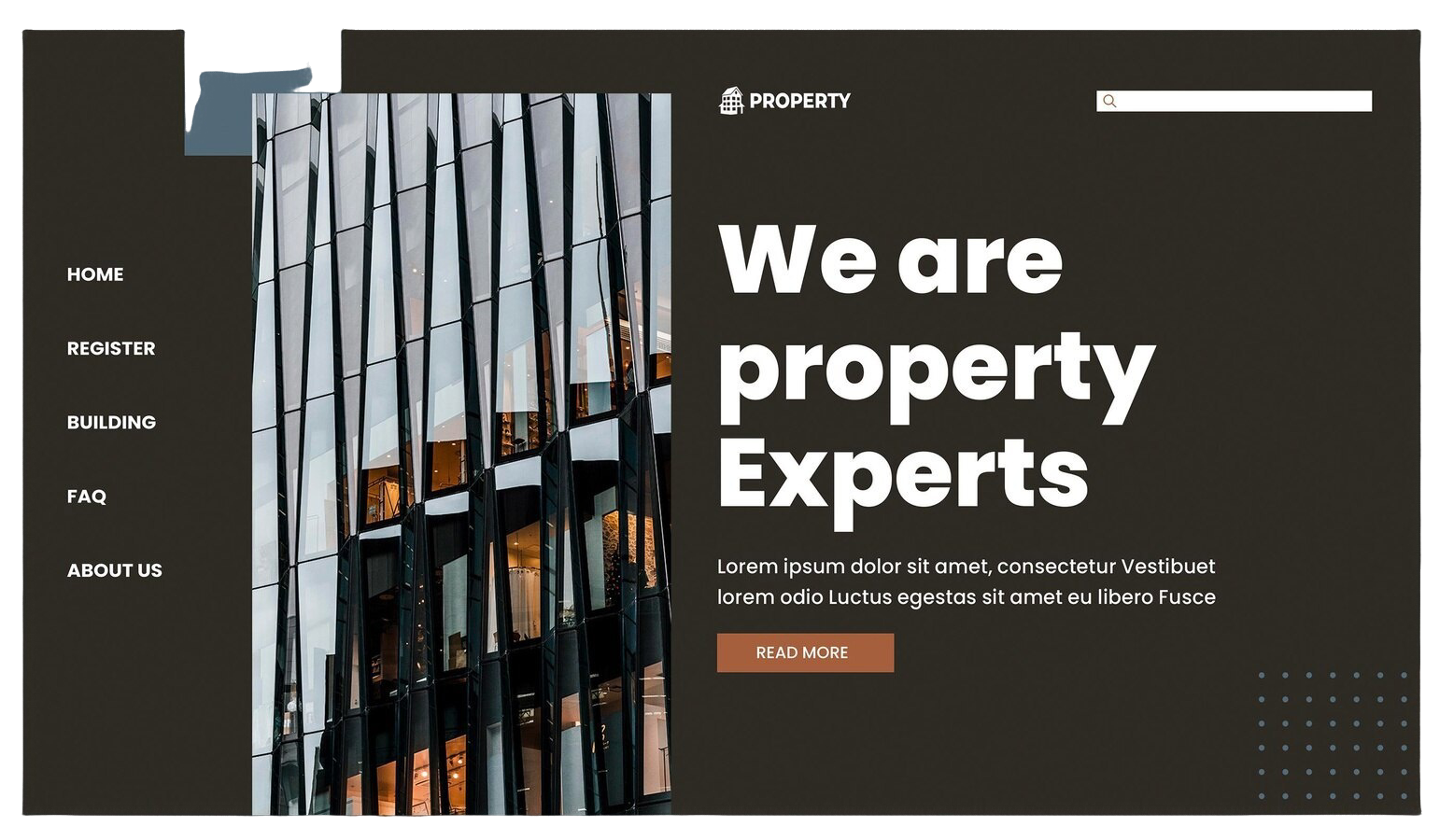 commercial Real estate landing page template